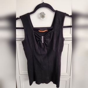 Belldini Black Knit Sleeveless Top Size S